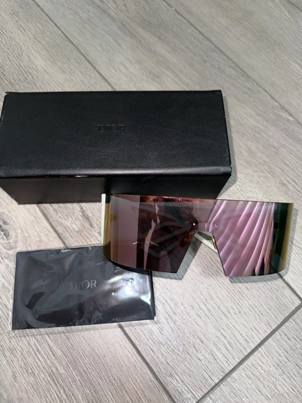 Dior Shield Sunglasses - Iridescent Pink-Purple Lens - Picture 1 of 3